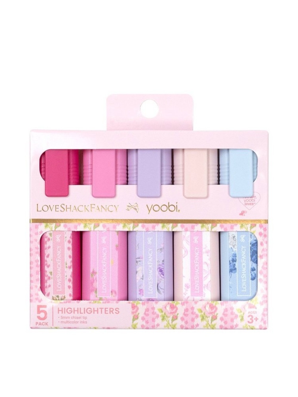 IN-HAND | LoveShackFancy x Target Yoobi 5-Pack Highlighters